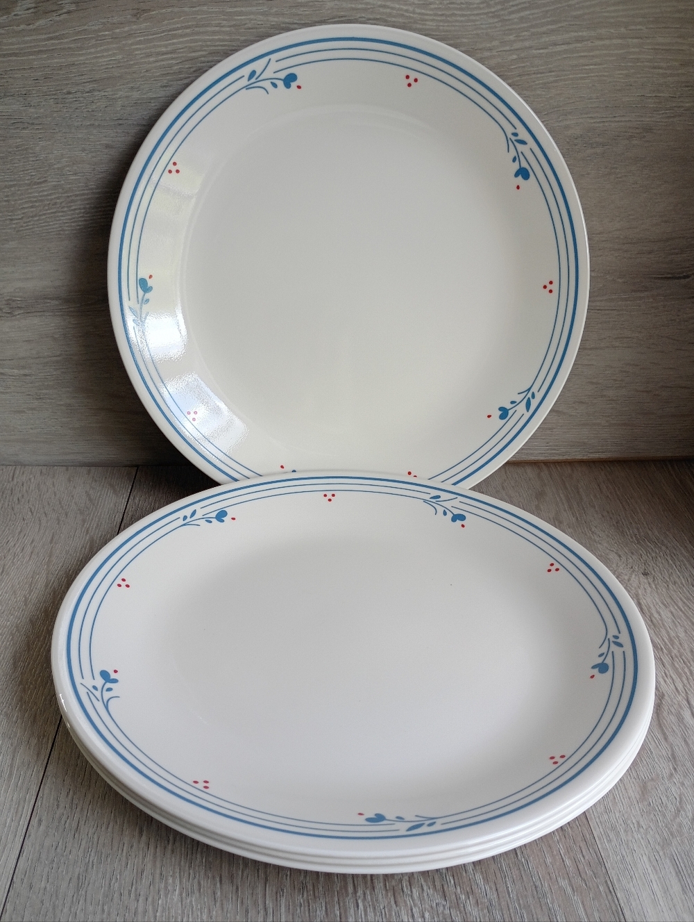 Vintage Corning Corelle Ware Dinner Plates 10.5" Set Of 4 Country Violets